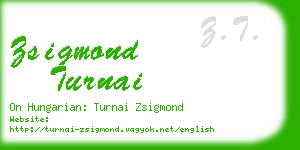 zsigmond turnai business card